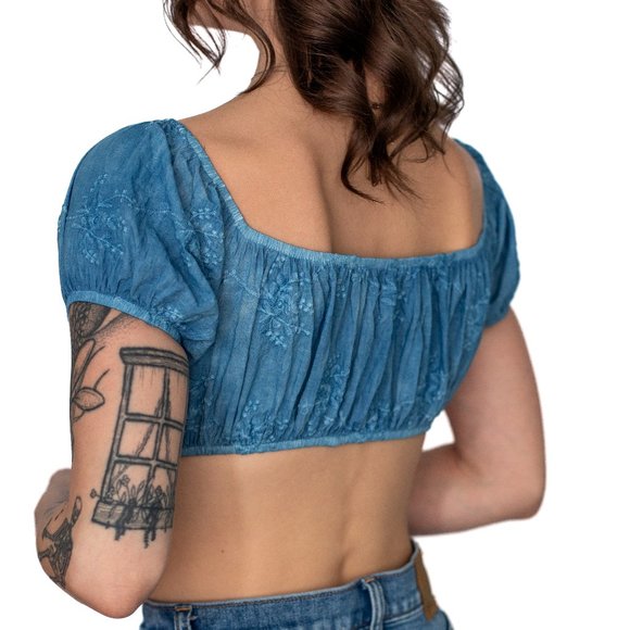 Adeirlina • X-Small • Calla Crop-top • Indigo Blue - Picture 6 of 11